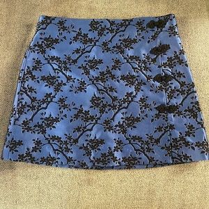 Zara Embroidered Chinoiserie Mini Skirt, Size S